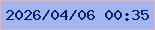 文字の大きさ：2、枠の色：d5b8c7、背景の色：a4b4ec、文字の色：01256c 無料ブログパーツのブログ時計