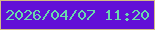 文字の大きさ：2、枠の色：d5ba86、背景の色：620fd7、文字の色：69d8ad 無料ブログパーツのブログ時計