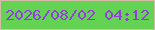 文字の大きさ：1、枠の色：d5baa8、背景の色：64d354、文字の色：953dde 無料ブログパーツのブログ時計
