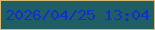 文字の大きさ：4、枠の色：d5bb7a、背景の色：205e65、文字の色：112fcd 無料ブログパーツのブログ時計