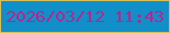 文字の大きさ：3、枠の色：d5c05a、背景の色：118fc9、文字の色：b8248e 無料ブログパーツのブログ時計