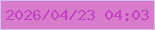 文字の大きさ：1、枠の色：d5c0ef、背景の色：d77bcb、文字の色：c441c3 無料ブログパーツのブログ時計