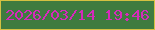 文字の大きさ：1、枠の色：d5c141、背景の色：3f7b3f、文字の色：d72abb 無料ブログパーツのブログ時計