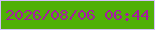 文字の大きさ：4、枠の色：d5c1fc、背景の色：50b007、文字の色：a61ba1 無料ブログパーツのブログ時計