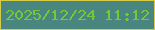 文字の大きさ：2、枠の色：d5cc47、背景の色：48867f、文字の色：76c739 無料ブログパーツのブログ時計