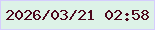 文字の大きさ：1、枠の色：d5cdfd、背景の色：ddf2e7、文字の色：4d081d 無料ブログパーツのブログ時計