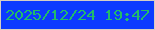 文字の大きさ：4、枠の色：d5cec4、背景の色：0c3aff、文字の色：22bb6a 無料ブログパーツのブログ時計