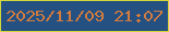 文字の大きさ：4、枠の色：d5d739、背景の色：245182、文字の色：d27b3e 無料ブログパーツのブログ時計
