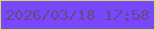 文字の大きさ：3、枠の色：d5da62、背景の色：7848fb、文字の色：6a4588 無料ブログパーツのブログ時計