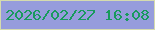 文字の大きさ：3、枠の色：d5dbae、背景の色：969cdc、文字の色：189a5d 無料ブログパーツのブログ時計