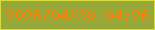 文字の大きさ：5、枠の色：d5dd3e、背景の色：97a838、文字の色：fd8005 無料ブログパーツのブログ時計
