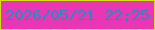 文字の大きさ：4、枠の色：d5de1a、背景の色：e836b5、文字の色：1e90be 無料ブログパーツのブログ時計