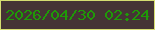 文字の大きさ：4、枠の色：d5de71、背景の色：453435、文字の色：1f9907 無料ブログパーツのブログ時計