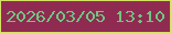 文字の大きさ：4、枠の色：d5e066、背景の色：8f2b51、文字の色：6fc681 無料ブログパーツのブログ時計