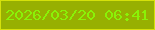 文字の大きさ：5、枠の色：d5e10b、背景の色：97b001、文字の色：8af207 無料ブログパーツのブログ時計