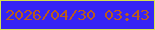 文字の大きさ：4、枠の色：d5e34e、背景の色：3624f4、文字の色：b95b1c 無料ブログパーツのブログ時計