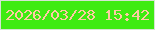 文字の大きさ：4、枠の色：d5e4d3、背景の色：3eeb12、文字の色：fecba4 無料ブログパーツのブログ時計