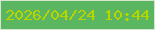文字の大きさ：2、枠の色：d5e5d1、背景の色：5bb662、文字の色：b8d500 無料ブログパーツのブログ時計