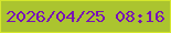 文字の大きさ：1、枠の色：d5e72c、背景の色：abc42f、文字の色：7812b6 無料ブログパーツのブログ時計