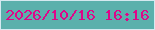 文字の大きさ：1、枠の色：d5e9f0、背景の色：5bb0ac、文字の色：de0689 無料ブログパーツのブログ時計