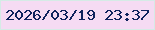 文字の大きさ：3、枠の色：d5ebe6、背景の色：f5dbf3、文字の色：0f235d 無料ブログパーツのブログ時計