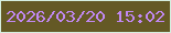 文字の大きさ：1、枠の色：d5eedf、背景の色：645925、文字の色：c188f2 無料ブログパーツのブログ時計