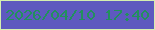 文字の大きさ：1、枠の色：d5efb0、背景の色：5e59bf、文字の色：22905d 無料ブログパーツのブログ時計