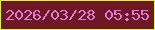 文字の大きさ：4、枠の色：d5f83b、背景の色：6d1824、文字の色：e578db 無料ブログパーツのブログ時計