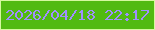 文字の大きさ：4、枠の色：d5f89f、背景の色：51ba11、文字の色：a08ffd 無料ブログパーツのブログ時計