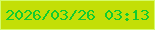 文字の大きさ：1、枠の色：d5fb6b、背景の色：c3df07、文字の色：11cc2f 無料ブログパーツのブログ時計