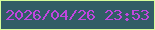 文字の大きさ：3、枠の色：d5fd9b、背景の色：315d66、文字の色：c146df 無料ブログパーツのブログ時計