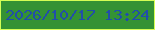 文字の大きさ：1、枠の色：d5fe55、背景の色：349234、文字の色：214ea9 無料ブログパーツのブログ時計