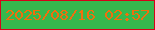 文字の大きさ：4、枠の色：d60219、背景の色：36b84d、文字の色：f16e0d 無料ブログパーツのブログ時計
