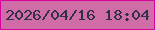文字の大きさ：5、枠の色：d6039e、背景の色：d06da7、文字の色：31304c 無料ブログパーツのブログ時計