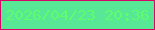 文字の大きさ：1、枠の色：d60566、背景の色：57e795、文字の色：60fc6f 無料ブログパーツのブログ時計