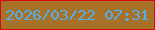 文字の大きさ：4、枠の色：d60814、背景の色：a77127、文字の色：50b1f0 無料ブログパーツのブログ時計