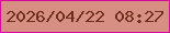 文字の大きさ：5、枠の色：d60b9a、背景の色：d78f83、文字の色：6e2f1d 無料ブログパーツのブログ時計