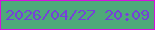 文字の大きさ：5、枠の色：d610dd、背景の色：4fa97a、文字の色：7640d9 無料ブログパーツのブログ時計