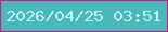 文字の大きさ：2、枠の色：d6167c、背景の色：48b8bc、文字の色：bffeff 無料ブログパーツのブログ時計
