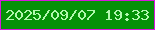 文字の大きさ：1、枠の色：d617dd、背景の色：059108、文字の色：b1f8ae 無料ブログパーツのブログ時計