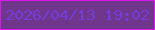 文字の大きさ：5、枠の色：d617ed、背景の色：6f368b、文字の色：743cdb 無料ブログパーツのブログ時計