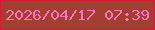 文字の大きさ：4、枠の色：d61a36、背景の色：a33e33、文字の色：ff72c0 無料ブログパーツのブログ時計