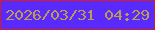 文字の大きさ：3、枠の色：d61c1f、背景の色：582afd、文字の色：bf9c4d 無料ブログパーツのブログ時計