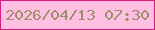 文字の大きさ：2、枠の色：d61c7d、背景の色：ffbfe3、文字の色：9d8f6a 無料ブログパーツのブログ時計