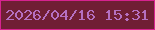 文字の大きさ：5、枠の色：d6238f、背景の色：701e34、文字の色：b570c1 無料ブログパーツのブログ時計