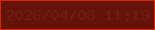 文字の大きさ：3、枠の色：d62602、背景の色：661307、文字の色：6c1e12 無料ブログパーツのブログ時計