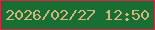 文字の大きさ：1、枠の色：d62645、背景の色：196f33、文字の色：d5b57d 無料ブログパーツのブログ時計