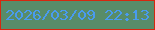 文字の大きさ：1、枠の色：d6270f、背景の色：588c69、文字の色：499bef 無料ブログパーツのブログ時計
