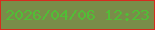 文字の大きさ：1、枠の色：d62c1f、背景の色：798d49、文字の色：51be36 無料ブログパーツのブログ時計