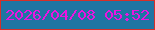 文字の大きさ：3、枠の色：d62f28、背景の色：1f75a2、文字の色：ea15e0 無料ブログパーツのブログ時計